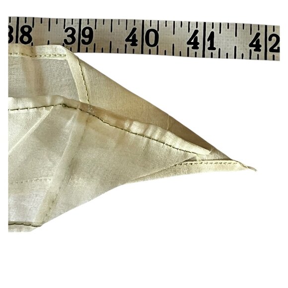 Vintage Green Polka Dot Apron Lace Pocket Scalloped Edges White Silk Organza - Picture 9 of 10